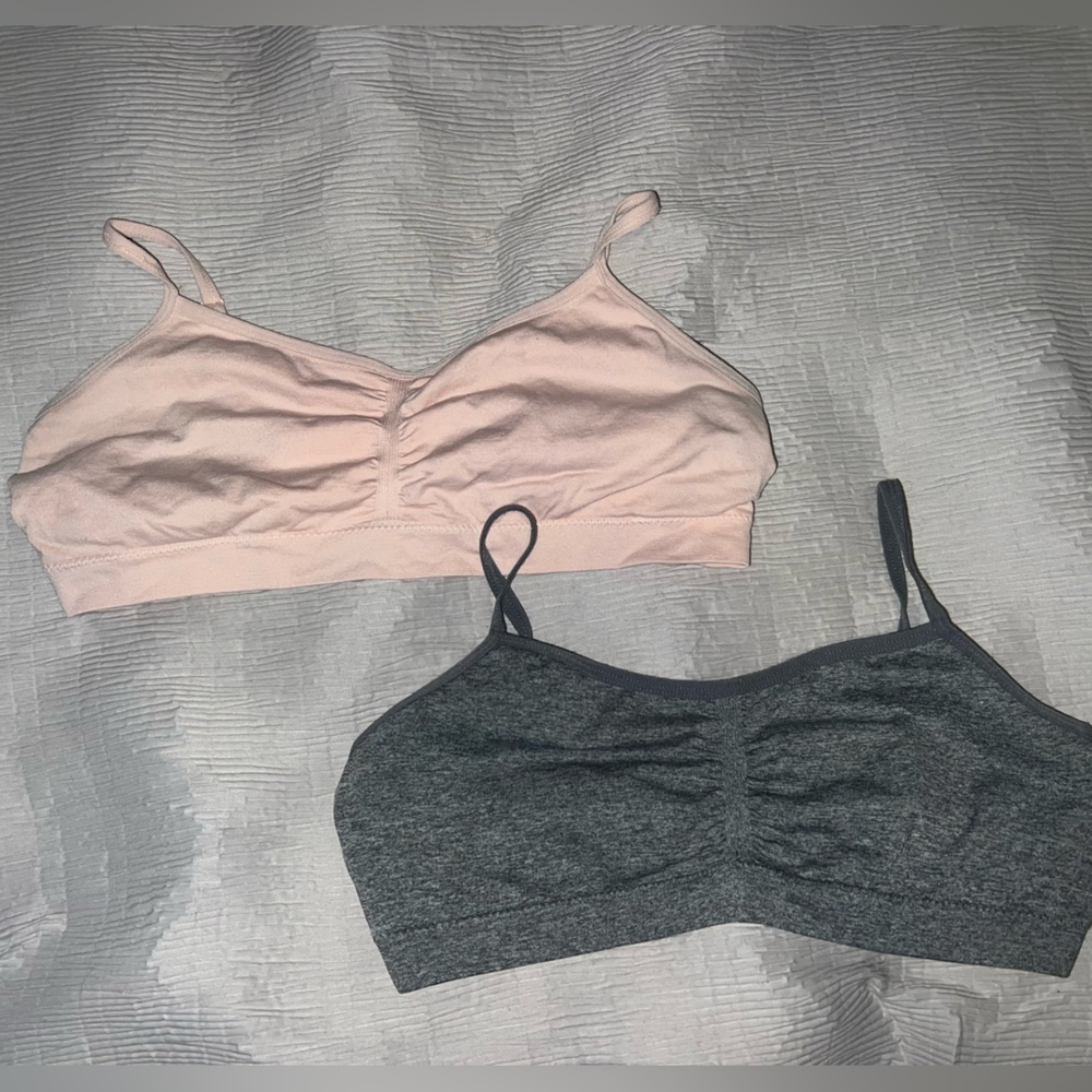 Wonder Nation Pink and Gray Kids Bralettes